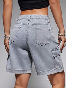 Pantalones cortos de algodón para mujer Casual cintura elástica pantalones cortos sueltos transpirable verano entrenamiento ropa de casa - Product Image 6