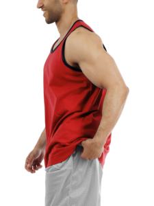 Débardeur sans manches décontracté et actif pour hommes, maillots de sport respirants avec insigne brodé, décoration, tissage tricoté - Product Image 5