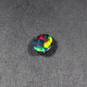 Opale de feu multi noire naturelle 8x6mm Cabochon ovale 1.00 Cts pierre précieuse pour la fabrication de bijoux - Product Image 2