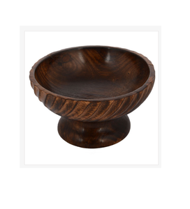 Handmade 100% Natural <b>Large</b> Round Salad Fruit <b>Bowl</b> Bamboo <b>Wooden</b> From India for Wholesale for kitchen - Product Image 2