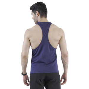 Débardeur de sport bleu sans manches pour homme de haute qualité 100 % coton – Vente en gros, couleur et logo personnalisables, anti-rétrécissement - Product Image 3