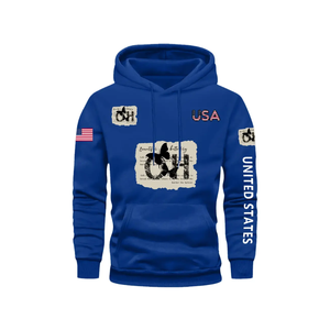 Sweat à capuche à haute élasticité pour hommes, tissu tricoté durable, automne/hiver, poche kangourou, strass, design, 500 g/m² - Product Image 1