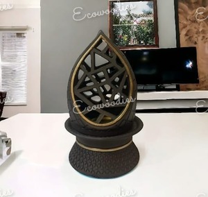 Fabricante de moda al por mayor de alta calidad Simple lujoso de moda aromaterapia antiguo quemador de plata de madera Natural - Product Image 3