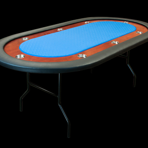 Mesa de póquer plegable de madera de grado Casino de lujo moderno patrón ovalado personalizable mejor calidad para mesas de juego Mahjong - Product Image 6