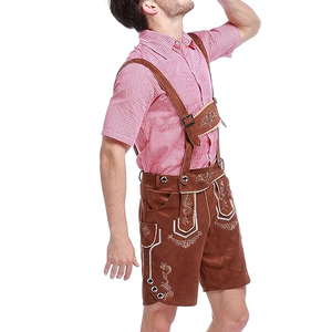 Lederhosen บาวาเรียสำหรับปักหนังแท้สำหรับผู้ชายดีไซน์ตามสั่ง - Product Image 4