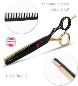 Ensemble de ciseaux de coupe de cheveux ciseaux de salon de coiffure professionnels en acier inoxydable pour ciseaux de styliste avec étui - Product Image 5