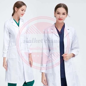 Blouse de laboratoire avec bouton Respirante Antistatique Unisex Uniformes de laboratoire personnalisables Blouse de médecin - Product Image 6