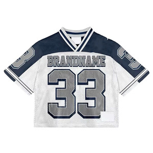 2025 nouveauté conception personnalisée maillot de Football pour hommes 100% coton T-Shirt coupe ample imprimé maille Jersey - Product Image 1