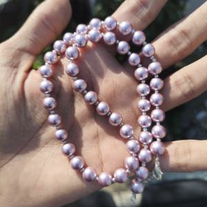 Collier classique en perles de coquillage argentées plaquées argent pour cadeau de mariage, fabrication de bijoux - Product Image 2