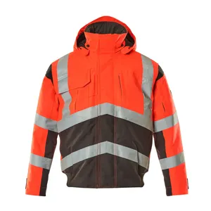 Reflective Road Winter Safety Jackets For Construction with Multiple Pockets Direct Factory Supply Under Your Label