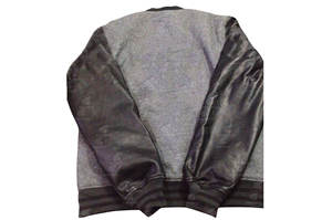 Veste d'hiver de qualité supérieure pour hommes 100% en laine véritable coupe-vent col montant haute rue manches en cuir veste Letterman - Product Image 3