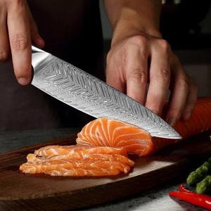 มีดเชฟเหล็กดามัสกัสใช้ในครัวด้ามเรซินใบมีดคมแบบกำหนดเองได้ - Product Image 6