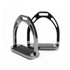 Suministros de equitación veterinaria sólidos, par de estribos de seguridad de aluminio para caballos disponibles en varios colores, protección antideslizante para el tobillo - Product Image 1
