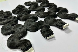 ¡Cabello Barato! Extensiones de Cabello Virgen Remy Vietnamita AZURA HAIR, 100% Naturales, Onduladas, Doble Trama Profunda, Color Negro, Sin Costuras, de Lujo - Product Image 2