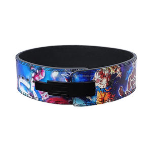 Ceinture de musculation professionnelle en cuir véritable 10 mm, personnalisable, thème Anime, avec levier, fabriquée au Pakistan - Product Image 3