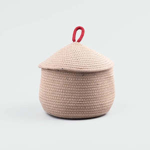 Handmade Beautiful Jute Storage <b>Basket</b> for Organizing Toys in Living Room or <b>Wardrobe</b> Fabric Plastic Metal Materials - Product Image 2