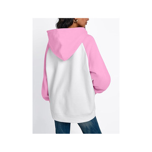 Graphique en détresse de haute qualité 100% coton doux épais sport Boxy sweat à capuche surdimensionné femmes - Product Image 6