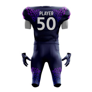 Ropa Uniforme de equipo de fútbol americano de 100% poliéster Servicio OEM Logotipo personalizado Uniforme de fútbol americano de alto rendimiento - Product Image 3