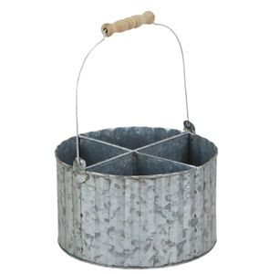 Standard Grade Galvanized Metal <b>Caddy</b> for Kitchen Utensils Serve Ware Storage Carry by Exporters - Product Image 3