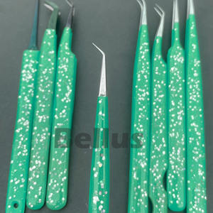 Pinzas de volumen de pestañas de próxima generación, puntas de precisión de fibra, revestimiento de brillo de acero inoxidable duradero, etiqueta personalizada, herramienta de artista de pestañas ecológicas - Product Image 1