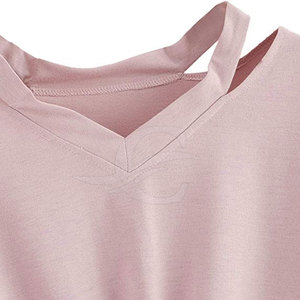 Top corto liso para mujer, Top corto ajustado, hecho en alta calidad - Product Image 3