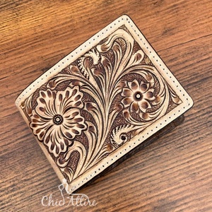 OEM ODM กระเป๋าสตางค์หนังแท้ใบสั้นแบบพับสองใบสำหรับผู้ชายหนังแท้ทนทานใหม่ล่าสุดหรูหราแบบคลาสสิก - Product Image 1