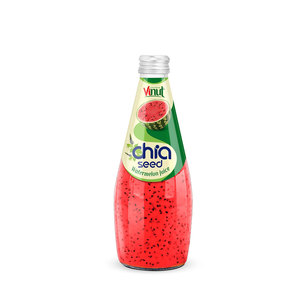 High Quality Chia Seed Drink 290ml <b>Glass</b> <b>Bottle</b> Custom Private Label Watermelon Juice Flavor Best Price - Product Image 1