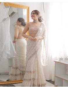 ผ้าจอร์เจียเทียมงานปักลายด้วยการจับฉลากด้วยมือจริงโดยมีขอบน้อยกว่า5.5เมตร - Product Image 2