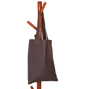 Sac fourre-tout en coton réutilisable gris foncé en gros Corde solide Biodégradable Écologique Promotionnel en vrac Utilisation quotidienne Gym Shopping - Product Image 2