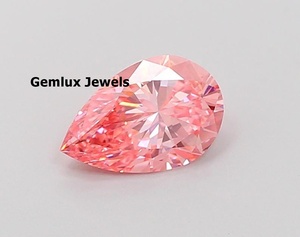 Diamante Cultivado en Laboratorio con Certificación IGI, Corte Pera de 2.5 Quilates, Color Rosa Intenso, Claridad VS, Diamante Suelto para Joyería - Product Image 1