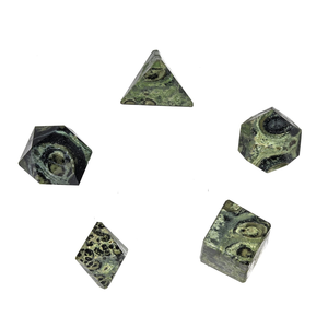 Conjunto de geometría de piedra de alta calidad, conjunto de geometría de cristal de jaspe kambaba, conjunto de geometría de cristal de piedra natural sagrada de sólidos platónicos - Product Image 2