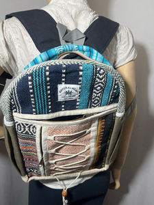 Sac à dos unisexe écologique, durable et imperméable Sac à main à poches multiples Stockage pratique de bouteilles Doublure en coton Sangle Vente en gros - Product Image 3