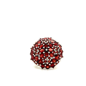 <b>Adjustable</b> Garnet 925 <b>Sterling</b> <b>Silver</b> Jewelry Gemstone <b>Ring</b> Women Jewelry Birthstone Engagement <b>Ring</b> - Product Image 3