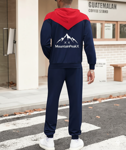 Fashionable Hooded Solid Winter Streetwear Tracksuit | Custom Color Two-Piece Set | High Quality 100% Cotton <b>Blend</b> - Product Image 2