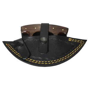 มีดอูลูดามัสกัสขนาดกลาง ด้ามไม้ทำมือ ปลอกหนัง ตีขึ้นรูปด้วยมือ - Product Image 4