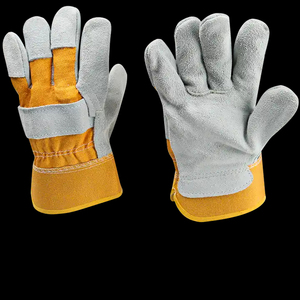 Vente en gros de gants de machiniste de sécurité anti-coupure en cuir de vache et coton pour travaux de soudage anti-chaleur - Product Image 2