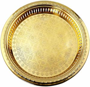 Bandeja de cobre minimalista Diseño moderno hecho a mano para cocinas de lujo Bandeja de cobre artesanal para uso múltiple a costo barato - Product Image 6