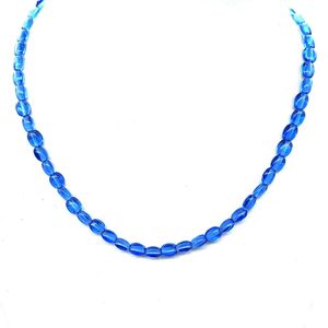 Nouveau Collier Vintage pour Femme en Résine Bleu Clair avec Perles, Bijou Tendance en Pierre Naturelle, Pièce Détachée de Mode - Product Image 4