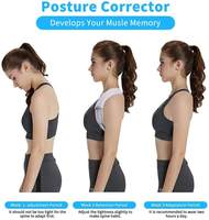 Bande de soutien dorsal réglable pour la correction de la posture, soutien de la clavicule, correcteur de posture des épaules avec protection, en polyester et coton