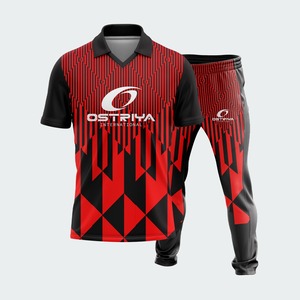 ชุดเสื้อคริกเก็ตแขนสั้นและกางเกงขายดีสำหรับผู้ชาย  แบบสั่งทำพิเศษด้วยเทคนิคการพิมพ์แบบซับลิเมชั่น  ขนาดสำหรับผู้ใหญ่ - Product Image 6