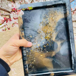 ถาดเรซิ่นตกแต่งหลากสี ของตกแต่งบ้าน ถาดเรซิ่นทรงสี่เหลี่ยมคุณภาพสูง - Product Image 1