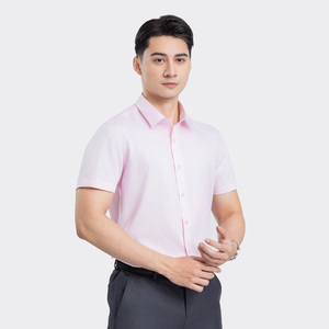 Aristino Camisa de manga corta de popelina informal de talla grande de alta calidad para hombre Slim Fit Color sólido Modelo de verano ASS125AZ VENTA CALIENTE - Product Image 3