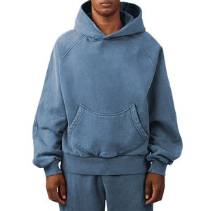 Acid Wash 3D Embroidery Oversized Pullover <b>Hoodies</b> Size <b>3xl</b> Factory Price New Arrival Winter Breathable Cotton Blended - Product Image 4