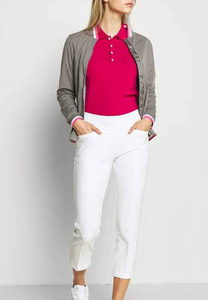 <b>women</b> <b>polo</b> shirts ribbed knit short sleeve lapel collar <b>tshirts</b> slim fit elastic solid color custom logo ladies summer tops - Product Image 2