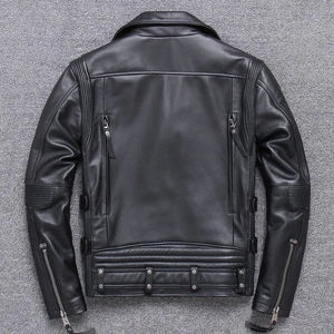 Hot Sale Men's New Design <b>Genuine</b> <b>Leather</b> <b>Jacket</b> for Men <b>Leather</b> Material Full Sleeves Street Wear Professional <b>Leather</b> <b>Jacket</b> - Product Image 3