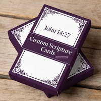 Cartes Flash Personnalisées d'Usine OEM : Impression de Versets Bibliques, Cadeaux Chrétiens Motivationnels, Cartes Écritures