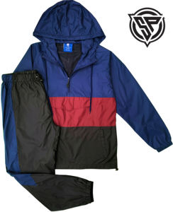 ชุดวอร์มสำหรับผู้ชายเสื้อกันลมกันน้ำผ้าโพลีเอสเตอร์100% ออกแบบได้ตามต้องการ - Product Image 4