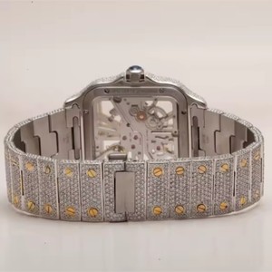 Fantaisie Marquise et Ronde Brillant Coupe VV Clarté Diamants Glacé Hip Hop Nouveau Design Carré Moissanite Montre pour Hommes - Product Image 2