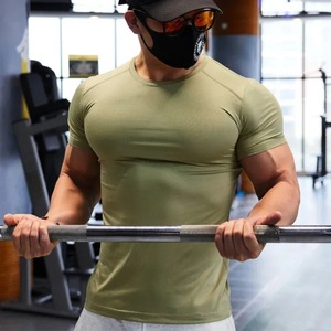 Men's Dry Fit Gym T-Shirt Plus Size Sports <b>Sweatshirt</b> Tops for Yoga Running Plain Color Muscle Training Activewear Wet Fit Yoga - Product Image 2