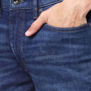 กางเกงยีนส์ทรงตรงลำลองสำหรับผู้ชาย สไตล์เฉพาะตัว ผลิตตามสั่ง ผ้าถักน้ำหนักเบา 100% ผ้าฝ้าย ดีไซน์ปรับแต่งได้ - Product Image 4